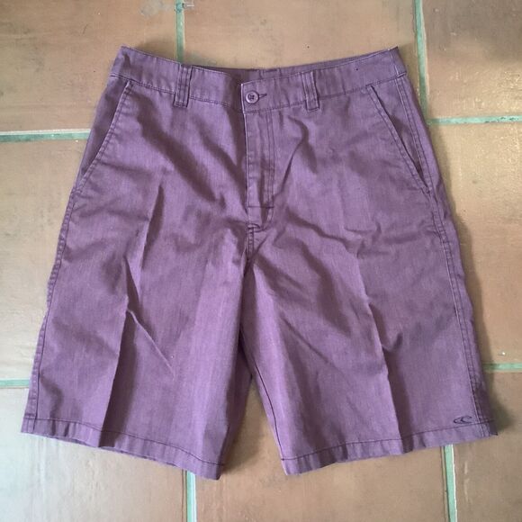 O'Neill Wine Color Relaxed Fit Shorts, available in size 32. These shorts combin - Picture 1 of 3